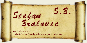 Stefan Bralović vizit kartica